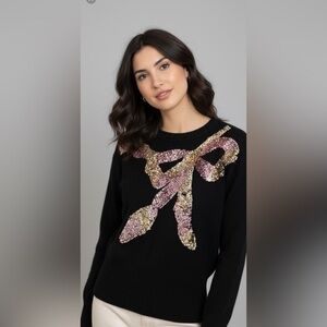 Vintage de rotchild angora silk sequin sweater